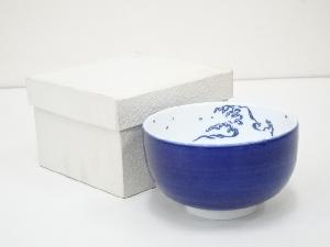 瑠璃地波文茶碗